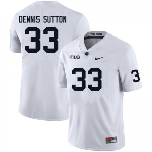 #33 Dani Dennis-Sutton Lions White Mens Jersey High School College Football 639326-484