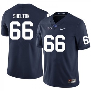 #66 Drew Shelton PSU Nittany Lions Navy Men Jersey Stitched College Football 829446-633