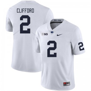 #2 Liam Clifford PSU White Men's Jersey Embroidery College Football 451249-234