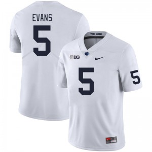 #5 Omari Evans Penn State White Mens Jersey NCAA College Football 562228-169