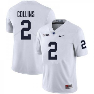 #2 Audavion Collins Nittany Lions White Men's Jersey Stitched College Football 832179-622