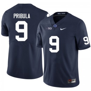 #9 Beau Pribula Penn State Lions Navy Mens Jersey NCAA College Football 325519-315