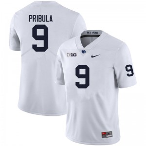 #9 Beau Pribula Penn State White Mens Jersey High School College Football 513569-584