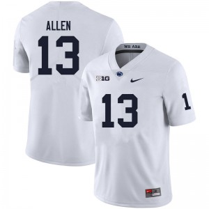 #13 Kaytron Allen Penn State White Mens Jersey Limited College Football 693926-544