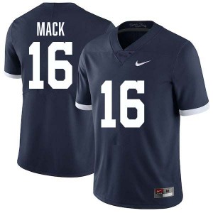 #16 King Mack PSU Retro Navy Men Jersey Stitched College Football 497365-278