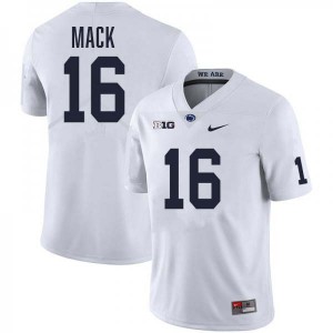 #16 King Mack PSU Nittany Lions White Men's Jersey Stitched College Football 693779-990