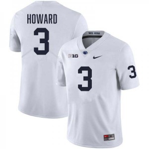 #3 Koby Howard Nittany Lions White Mens Jersey Stitched College Football 223631-176