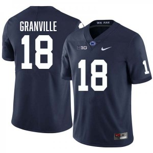 #18 Max Granville PSU Lions Navy Mens Jersey Stitched College Football 604217-453