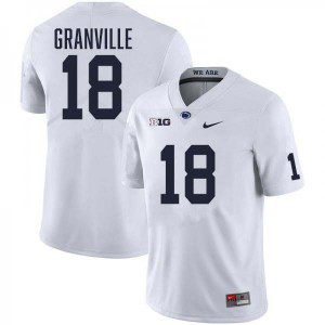 #18 Max Granville Penn State White Mens Jersey Stitched College Football 911610-513