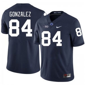 #84 Peter Gonzalez Lions Navy Mens Jersey Replica College Football 174244-729