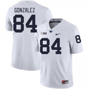 #84 Peter Gonzalez Nittany Lions White Mens Jersey 2024 College Football 911984-205