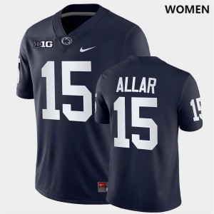 #15 Drew Allar Penn State Nittany Lions Navy Women Jersey Football 270634-309