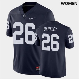 #26 Saquon Barkley PSU Lions Navy Women Jersey Football 397020-230
