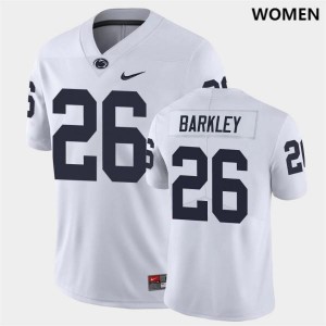 #26 Saquon Barkley Penn State White Women's Jersey Football 451806-272