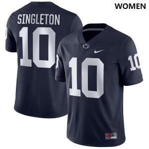 #10 Nicholas Singleton Penn State Navy Womens Jersey Football 142707-350