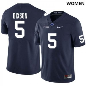 #5 Daryus Dixson PSU Lions Navy Women Jersey Stitched College Football 952170-213