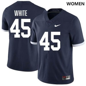 #45 Enai White PSU Retro Navy Women Jersey Stitched College Football 738938-892
