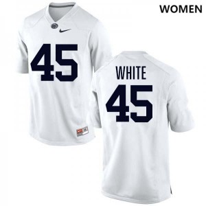 #45 Enai White Penn State Nittany Lions White Womens Jersey Stitched College Football 684241-210