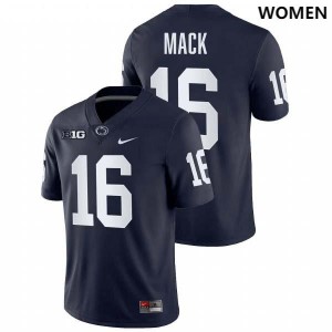 #16 King Mack Nittany Lions Navy Women's Jersey Stitched College Football 965337-309