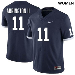 #11 LaVar Arrington II Lions Retro Navy Womens Jersey Stitched College Football 610393-592