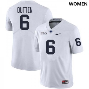 #6 Matt Outten PSU White Women Jersey Stitched College Football 250260-804