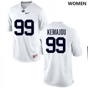 #99 Yvan Kemajou Nittany Lions White Women's Jersey Stitched College Football 307782-227