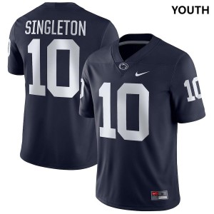 #10 Nicholas Singleton Penn State Nittany Lions Navy Youth Jersey Football 364095-450
