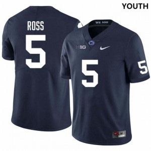 #5 Devonte Ross PSU Navy Youth Jersey Stitched College Football 387687-668