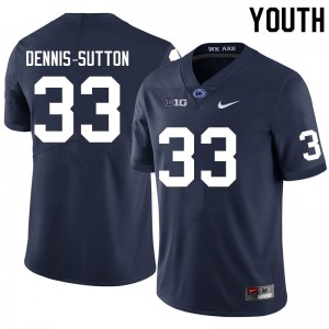#33 Dani Dennis-Sutton Lions Navy Youth Jersey NCAA College Football 791469-809