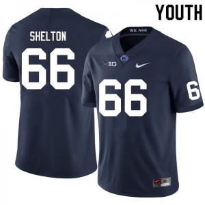 #66 Drew Shelton Penn State Nittany Lions Navy Youth Jersey Stitched College Football 220617-697