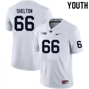 #66 Drew Shelton Penn State Nittany Lions White Youth Jersey Stitched College Football 976158-909