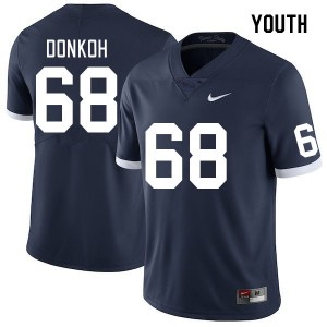 #68 Anthony Donkoh Penn State Retro Youth Jersey Stitched College Football 618101-744
