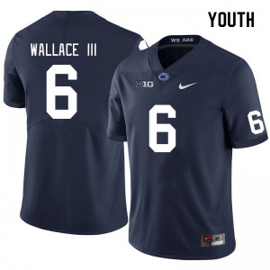 #6 Harrison Wallace III PSU Lions Navy Youth Jersey Official College Football 554097-106