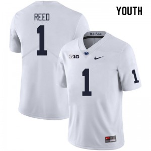#1 Jaylen Reed Penn State White Youth Jersey Replica College Football 852085-309