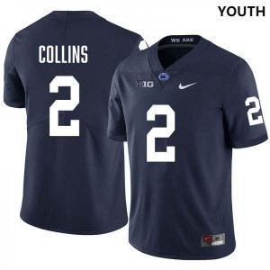 #2 Audavion Collins Lions Navy Youth Jersey Stitched College Football 504704-546