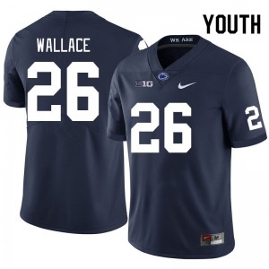 #26 Cam Wallace Nittany Lions Navy Youth Jersey Official College Football 844437-485