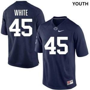 #45 Enai White Lions Navy Youth Jersey Stitched College Football 325991-104