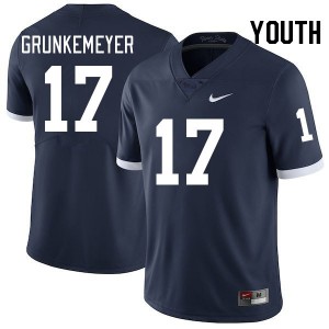 #17 Ethan Grunkemeyer Penn State Nittany Lions Retro Youth Jersey Player College Football 509485-934