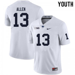 #13 Kaytron Allen Penn State White Youth Jersey 2024 College Football 289369-184