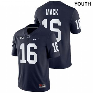 #16 King Mack Penn State Navy Youth Jersey Stitched College Football 684225-614