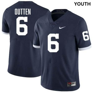 #6 Matt Outten Lions Retro Navy Youth Jersey Stitched College Football 427969-268