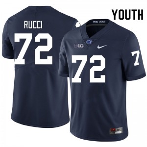 #72 Nolan Rucci PSU Navy Youth Jersey Stitched College Football 755903-597