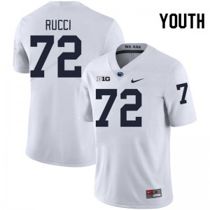 #72 Nolan Rucci PSU Nittany Lions White Youth Jersey 2024 College Football 836964-258