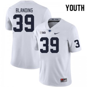 #39 Ty Blanding Penn State White Youth Jersey University College Football 383676-807