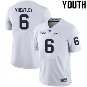 #6 Zakee Wheatley Penn State Nittany Lions White Youth Jersey Player College Football 771961-936