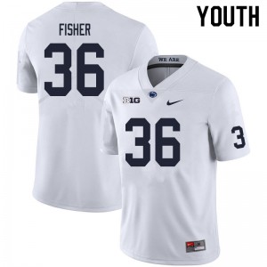 #36 Zuriah Fisher Penn State Nittany Lions White Youth Jersey NCAA College Football 799904-210