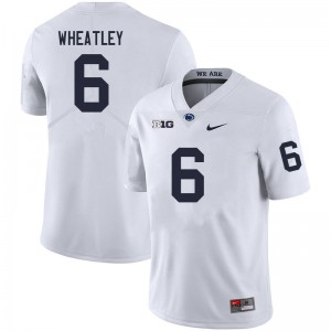 #6 Zakee Wheatley Nittany Lions White Mens Jersey Limited College Football 398799-379