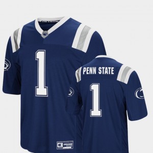 #1 PSU Nittany Lions Navy Men Jersey Authentic Foos-Ball Football 571759-934