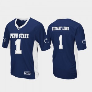 #1 Penn State Nittany Lions Navy Men's Jersey Football Max Power 834571-803
