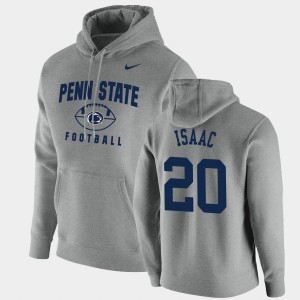 #20 Adisa Isaac Nittany Lions Gray Mens Hoodie Football Pullover Oopty Oop 386693-199